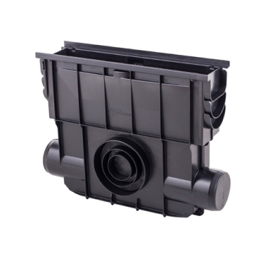 Дренажная система ПВХ (АП) Пескоуловитель в комплекте с корзиной и крепежом Черный 500*413*131 мм